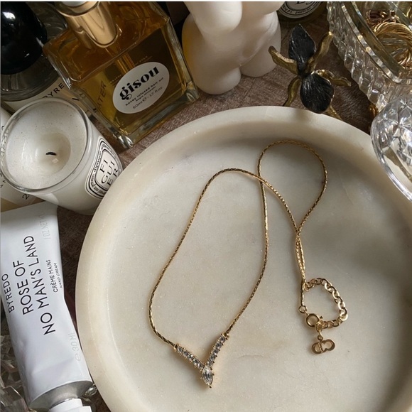Christian Dior vintage gold plated necklace
